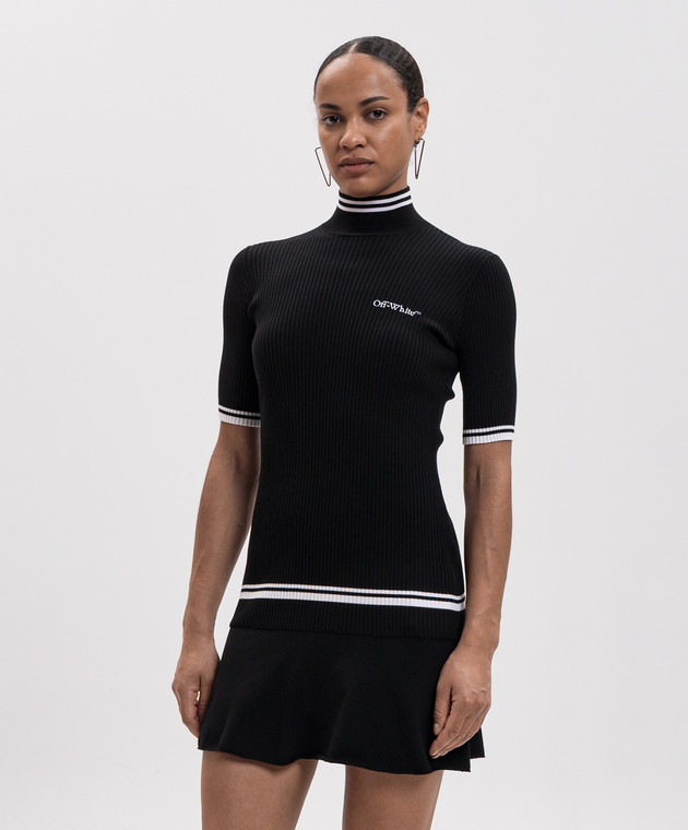 Off-White Чорна сукня міні 2FU00528T зображення 3