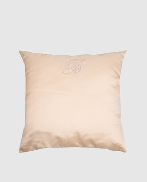 Blumarine Home Декоративная подушка бежевого цвета с кристаллами 42х42 H0000220013