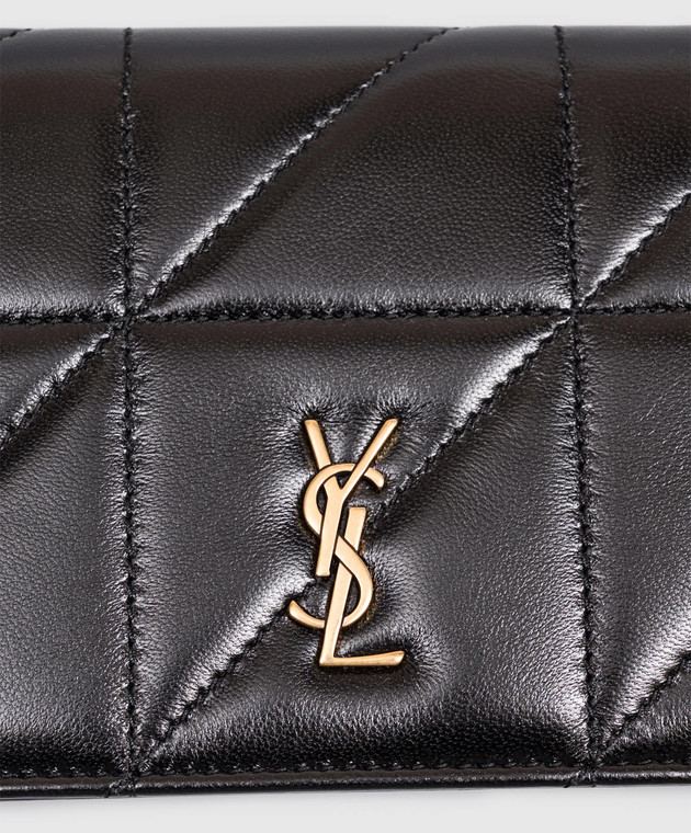 Saint Laurent Черная кожаная обложка для паспорта JAMIE 863034AAG7X изображение 4