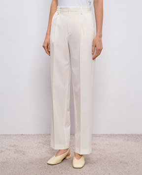 Maison Margiela MM6 Белые брюки с шерстью S52KA0554M35436