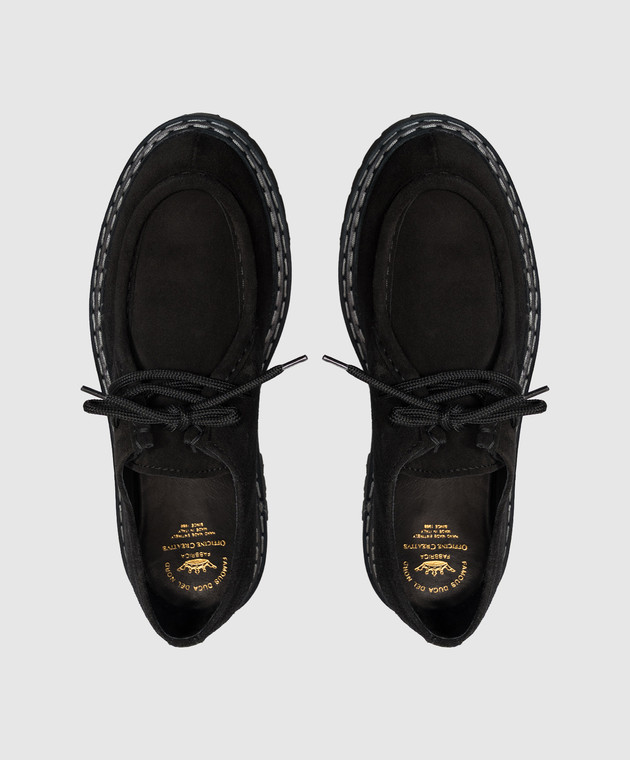 Officine Creative Черные замшевые дерби Blossom BLOSSOM001NERO изображение 4