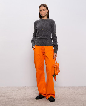 JW Anderson Серый свитер из шерсти KW1452YN0458