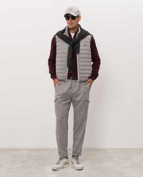 Brunello Cucinelli Бордовий джемпер з кашеміру M2200124