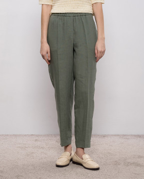 Peserico Зеленые брюки из льна P0407202647