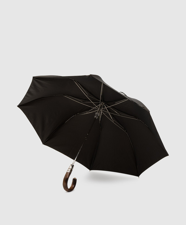 Pasotti Коричневый складной зонтик в полоску OMITUO64SRASO67683TOP изображение 2