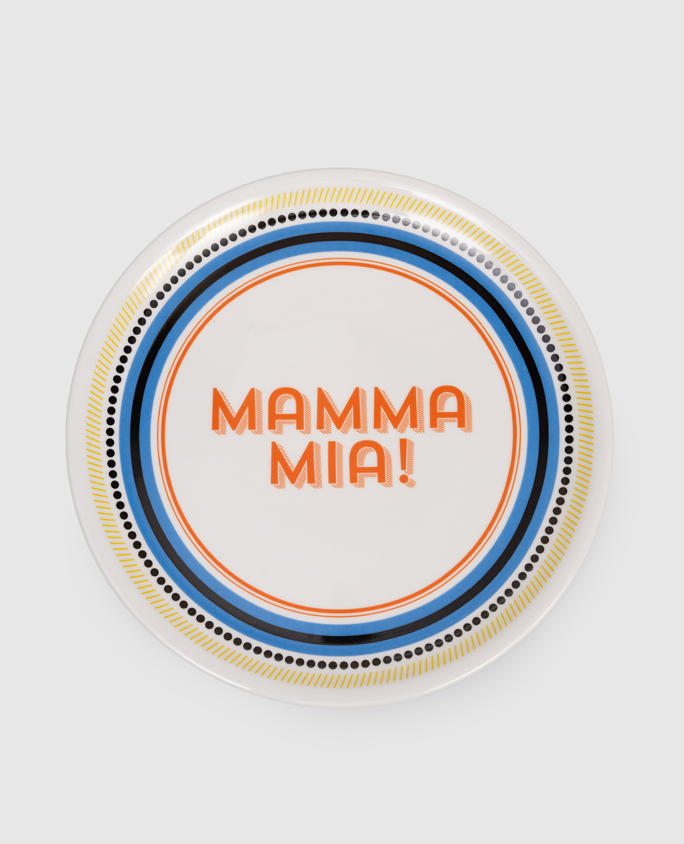 

Белая фарфоровая тарелка для пиццы Mamma Mia, Белый, Посуда