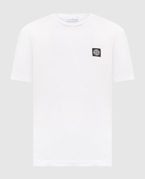 Stone Island Белая футболка с нашивкой логотипа L1S152100027S0013