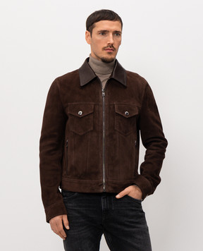 Dolce&Gabbana Коричневая замшевая куртка G9BWJLHULY1