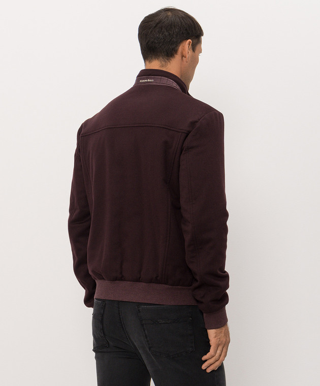 Stefano Ricci Бордовая куртка из кашемира MZJ6300161C0001T изображение 4