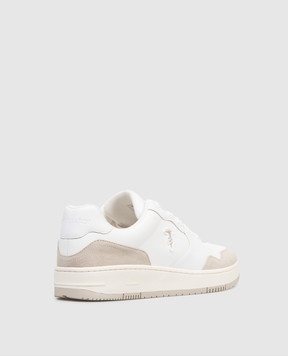 Trussardi Белые кожаные кроссовки Greyhound N032S001057NMNS02L72