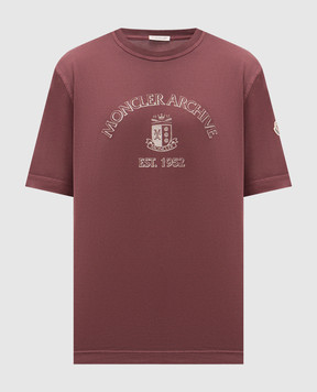 Moncler Бордова футболка з принтом логотипа L10918C0001389BAL