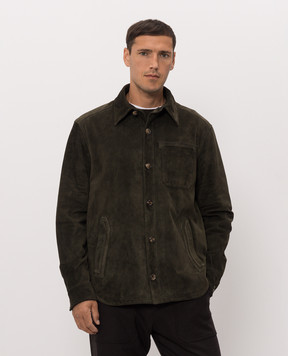 Brett Johnson Зелена замшева куртка FW26L6SUVNO