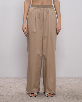 Peserico Бежеві штани з візерунком логотипа A0460201979