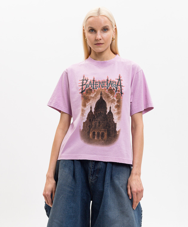 Balenciaga Рожева футболка Sacré Cœur 850990TUVE4 зображення 3