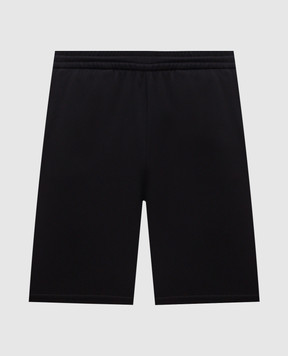 Stefano Ricci Чорні шорти з фактурною восьмикутною емблемою M6T54R0030PAEA1T