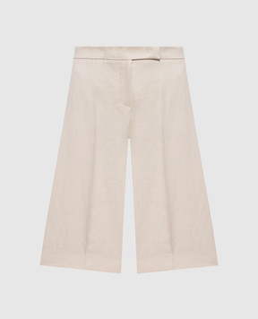 Max Mara Бежевые бермуды KAKI из льна MXMKAKI