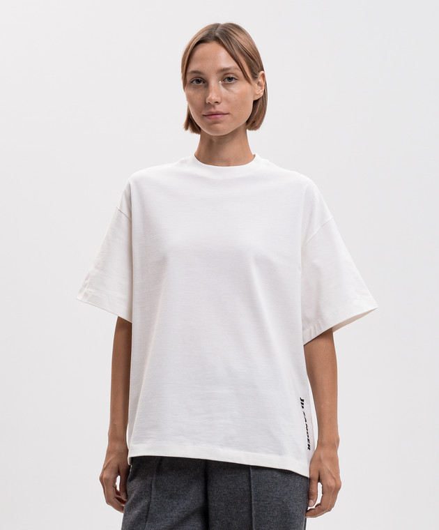 Jil Sander Белая футболка с принтом логотипа J02GC0173J20347 изображение 3