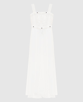 Masnada Біла сукня з рамі 8055