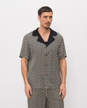 Balmain Сорочка в принт монограми PB Labyrinthe GH1HN133VI36