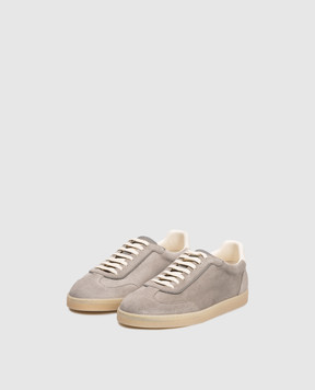 Brunello Cucinelli Серые замшевые кроссовки MZUMGLJ336