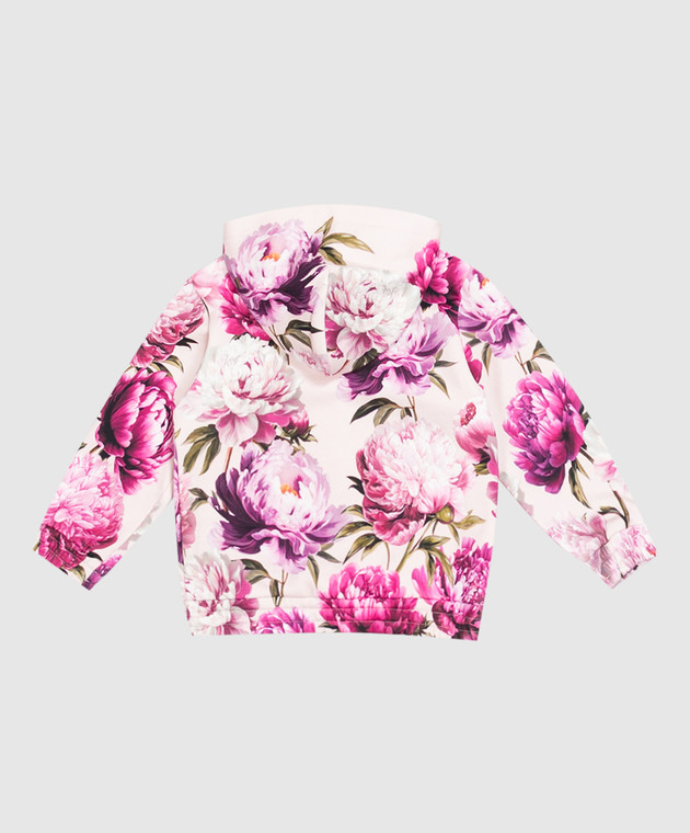 Dolce&Gabbana Детская розовая спортивная куртка в цветочный принт L2JWDOG7QWQ изображение 2