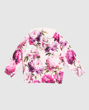 Dolce&Gabbana Детская розовая спортивная куртка в цветочный принт L2JWDOG7QWQ