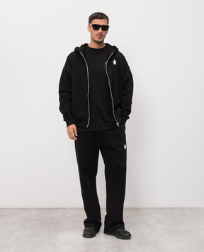 Comme des Fuckdown Чорна футболка з принтом логотипа та емблеми FMS6CFABM01995