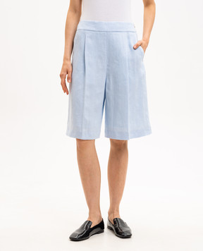 Agnona Голубые бермуды из льна T81103XU3049