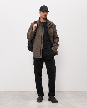 Stone Island Чорні штани карго з патчем логотипа L1S153100023S0012