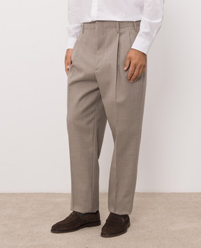 Brunello Cucinelli Бежеві штани з вовни ME267S2440
