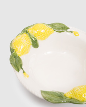 Les Ottomans Біла керамічна глибока тарілка Lemons LMN01
