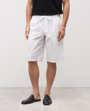 Dolce&Gabbana Белые шорты с нашивкой логотипа GV37AZGK278