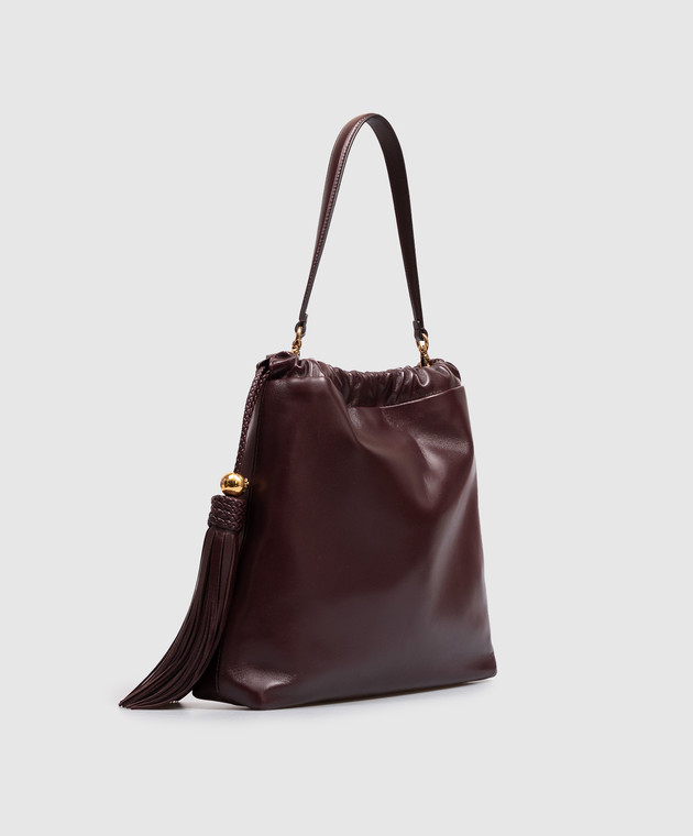 Etro Бордовая кожаная сумка-кисет KALISPERA WP1B0039AP466 изображение 3