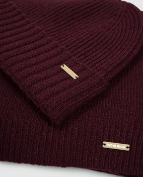 Woolrich Набор из бордовой шапки и шарфа с шерстью CFWWAC2029FRUF0659