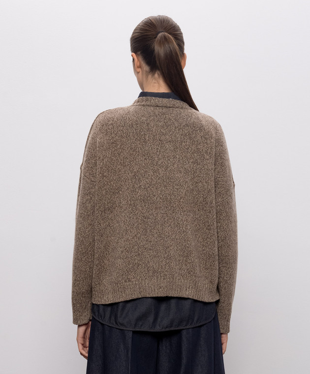 Max Mara Weekend Коричневий светр SIBARI з вовни WKDSIBARI зображення 4