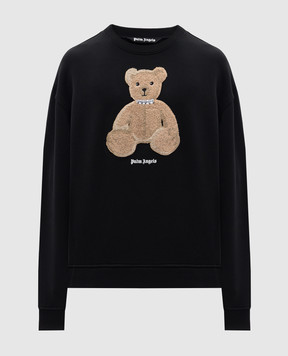 Palm Angels Чорний світшот з нашивкою Bear PMBA08HS26FLE009