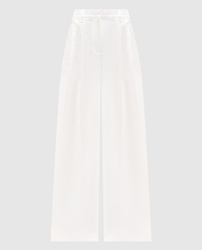 Brunello Cucinelli Белый палаццо с шелком с цепочкой мониль MH530P9165