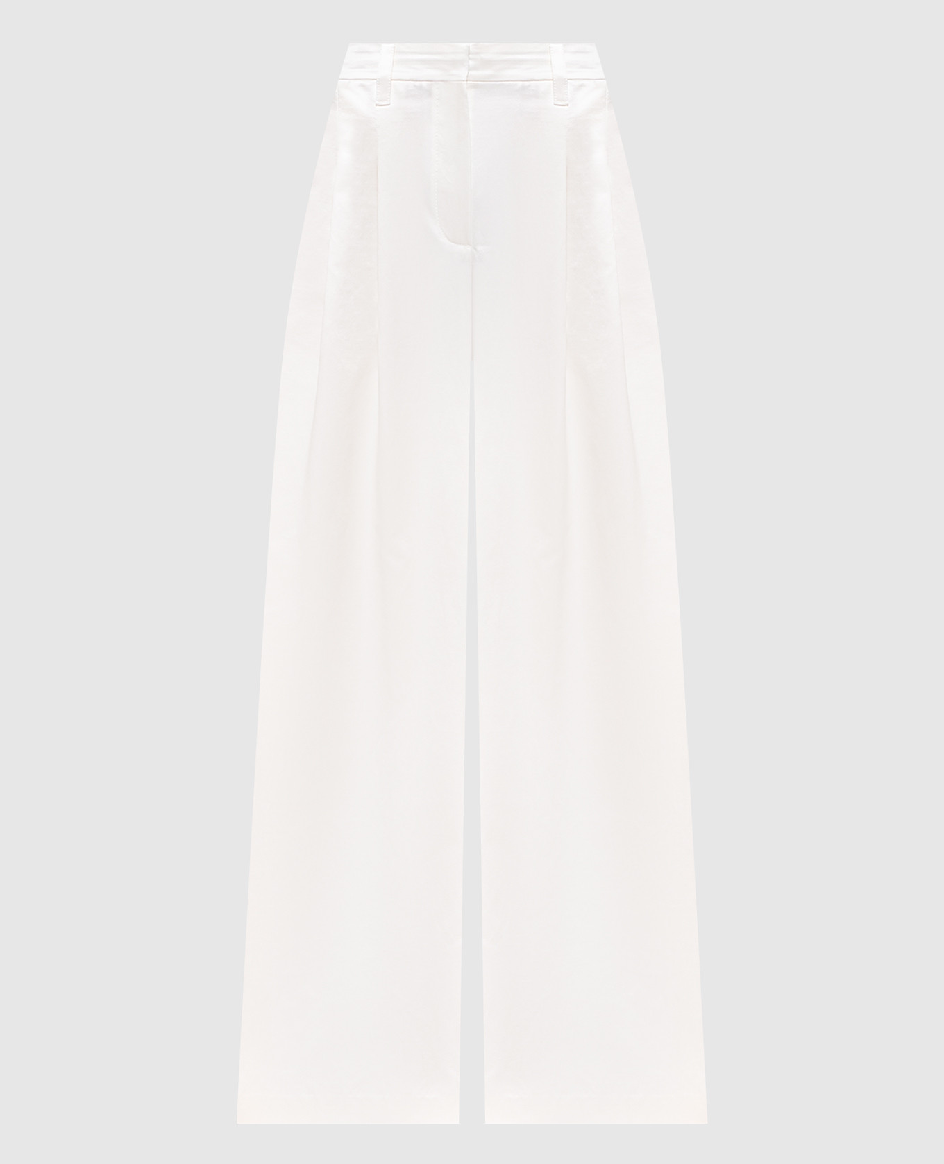 

Белый палаццо с шелком с цепочкой мониль, Широкие брюки