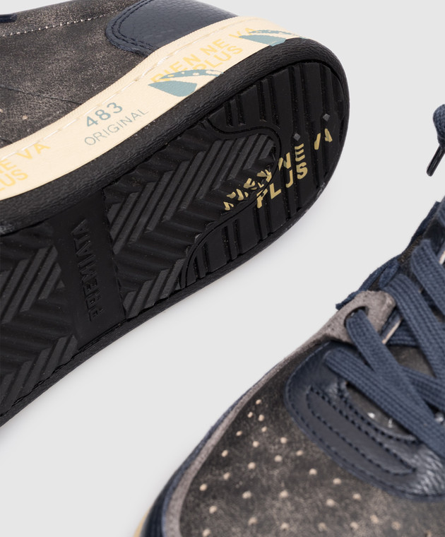 Premiata Серые кожаные кроссовки BSKTCLAY BSKTCLAY8444 изображение 5