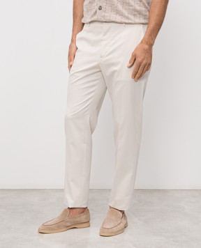 Peserico Штани кольору айворі з вовною R5422508274