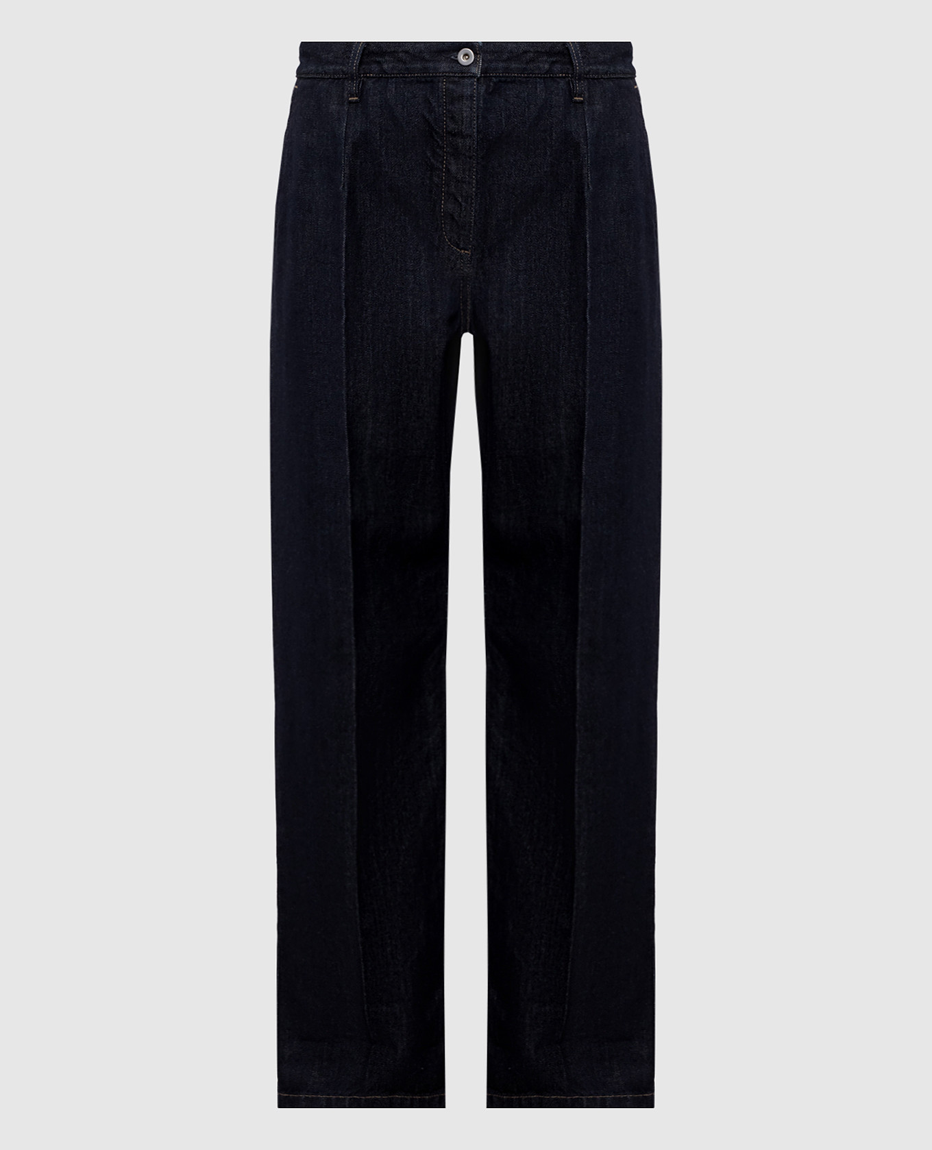 

Синие джинсы с логотип патч, Синий, Прямые джинсы