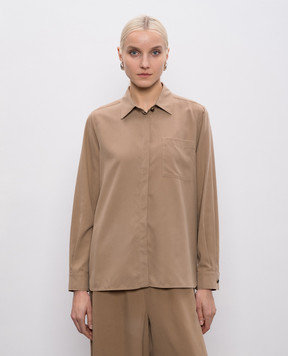 Max Mara Бежева блуза SIAMESE із шовку MXMSIAMESE
