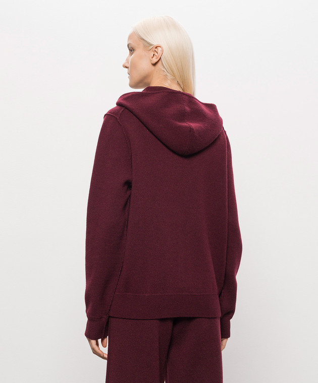 Allude Бордова спортивна куртка з вовни і кашеміру 26537610 зображення 4