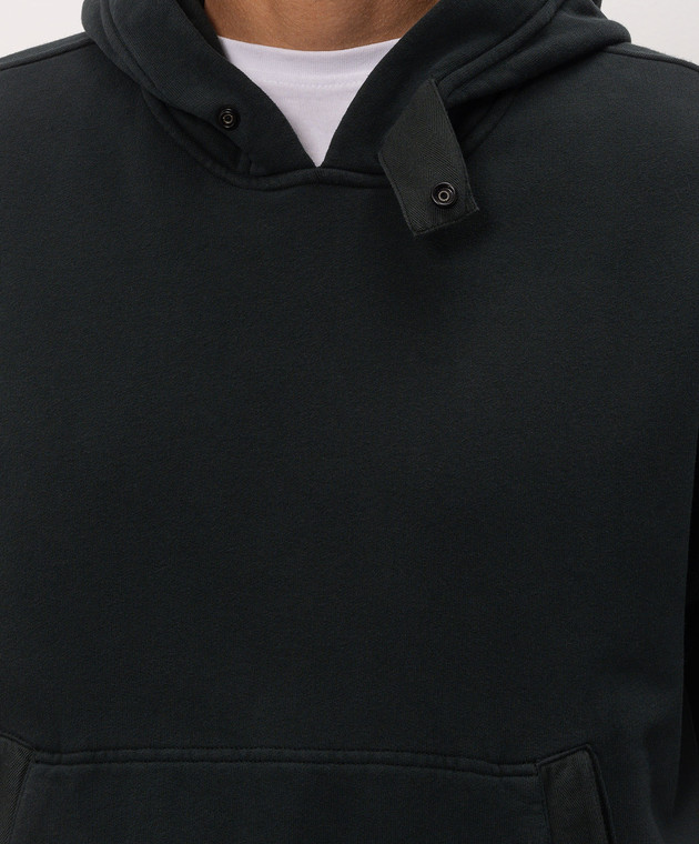 Stone Island Зелене худі з патчем логотипа L2S156100023S0A20 зображення 5