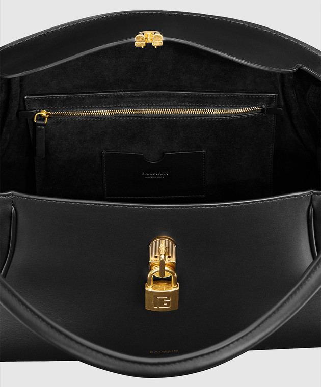 Balmain Чорна шкіряна сумка Pulse Day HN1DB068LTEX зображення 4