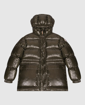 Moncler ENFANT Дитячий пуховик Sesie кольору хакі L29541A00085597Z8