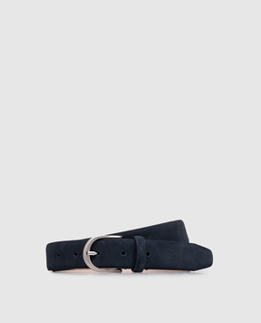 Pini Parma Синій замшевий ремінь BELTSUEBL