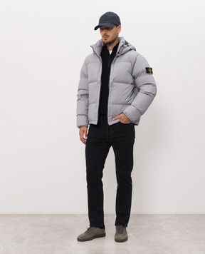Stone Island Серый пуховик с патчем логотипа L2S154100013S0483