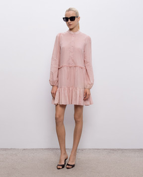 Twinset Рожева сукня з металевим логотипом 261TF2050