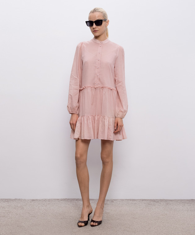 Twinset Розовое платье с металлическим логотипом 261TF2050 изображение 2